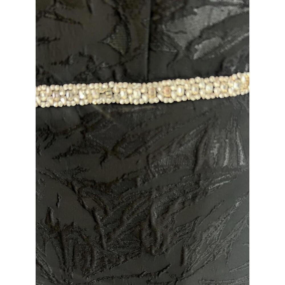 $695 Alice + Olivia Ellis Embellished Mini Black Sleeveless Dress Size 10 - Picture 5 of 14